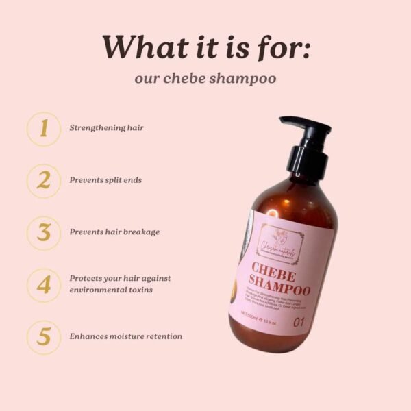 Chebe shampoo-Key benefits- Chrisam Naturals